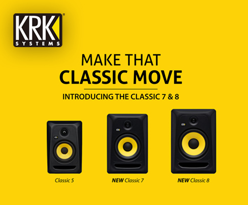 KRK CLASSIC系列发布7寸和8寸有源监听音箱